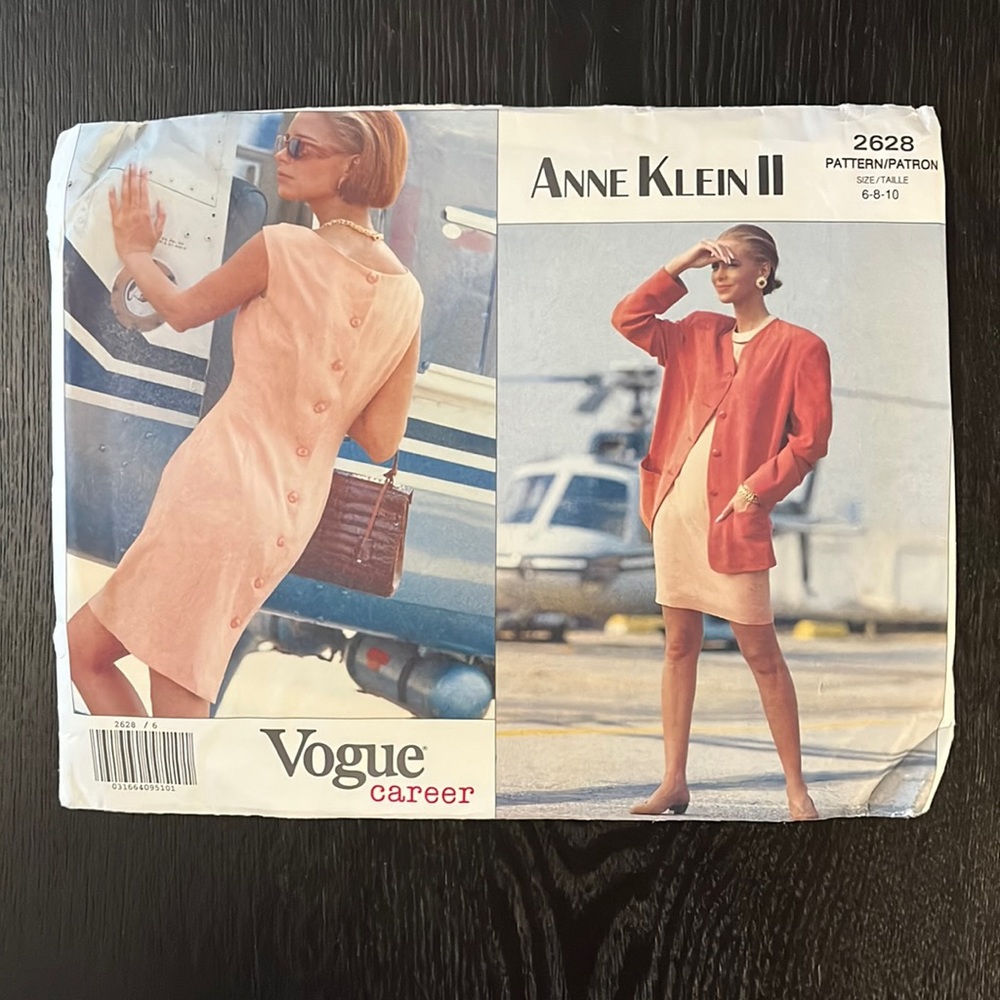 Vintage Petite Jacket and Dress Sewing Pattern: Anne Klein II, Vogue